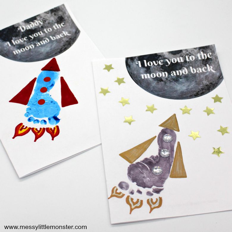 Printable Father's Day cards - Father's Day painting ideas