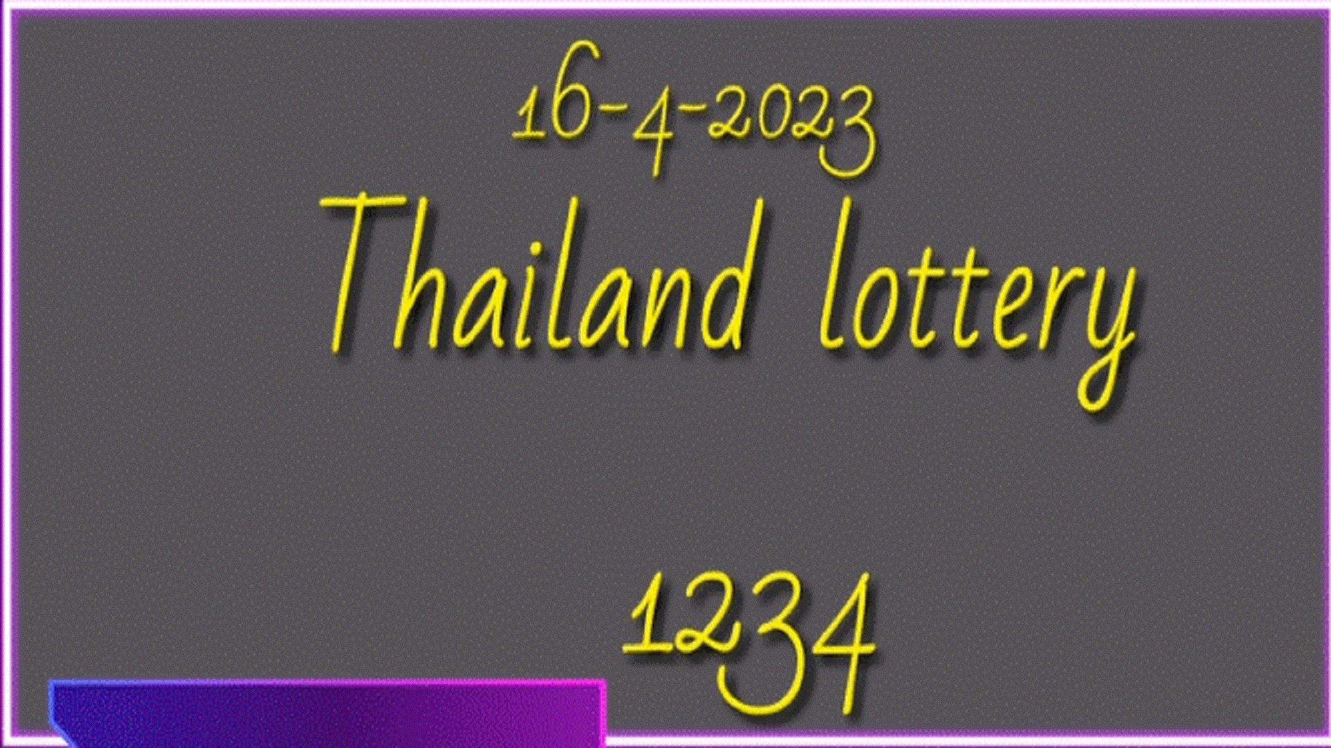 Thailand lottery 1234