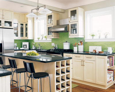 Subway Tile Backsplash Photos on Just Love The Citrus Green Mini Subway Tile For The Backsplash