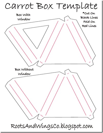 Easter Carrot Boxes Template