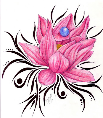 Pink Lotus Tattoo Design tattoo designs Tattoo design with jeweled lotus 