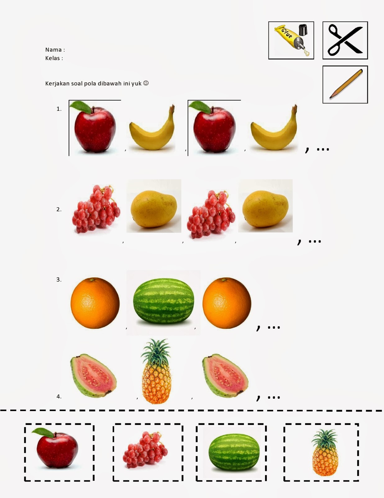 Sekitar dunia anak worksheet bertema buah 1236x1600 Nama buah buahan dalam bahasa inggeris