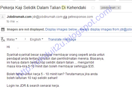 Contoh Kerja Mudah Jobdirumah 1- Pekerja Kaji Selidik 