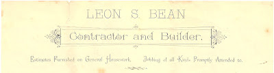 California contractor letterhead Leon Bean also known as L S Bean