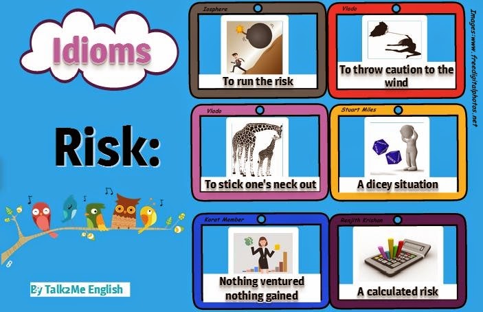To throw something. English idioms. Idioms in English. Business English idioms. Idioms about risk.