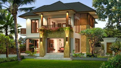 Contoh Gambar Desain  Arsitektur Rumah  Bali  2019