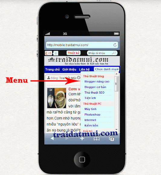 Ra mắt bản Mobile của site sauciu.blogspot.com