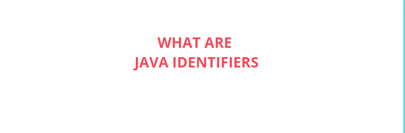 what are java identifiers