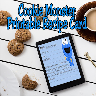 Get your recipe books organized with pretty printable recipe cards. This cute cookie monster graphic will help you keep your baking cute and ready for the holiday season, or just for some fun weekend treats.