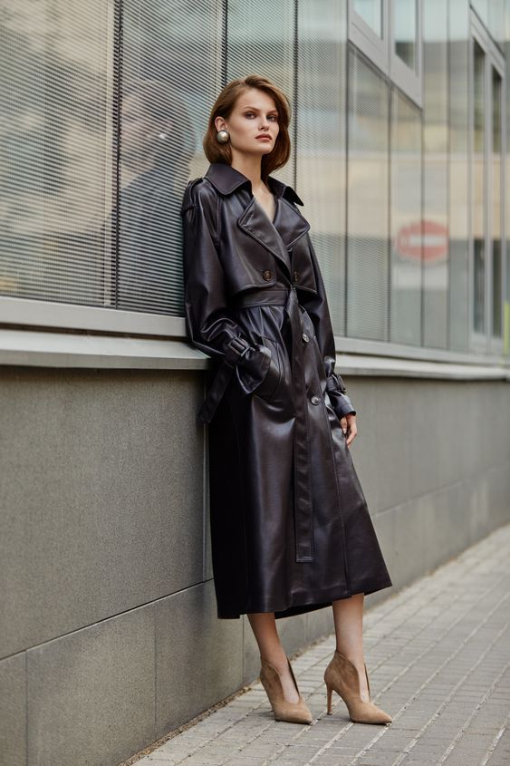 Leather Trench Coat Fall 2022