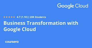 Best business transformation course from Google Coursera