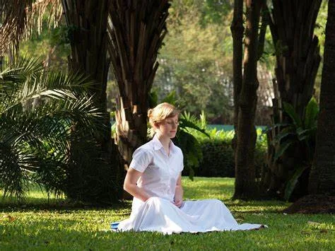 woman meditating