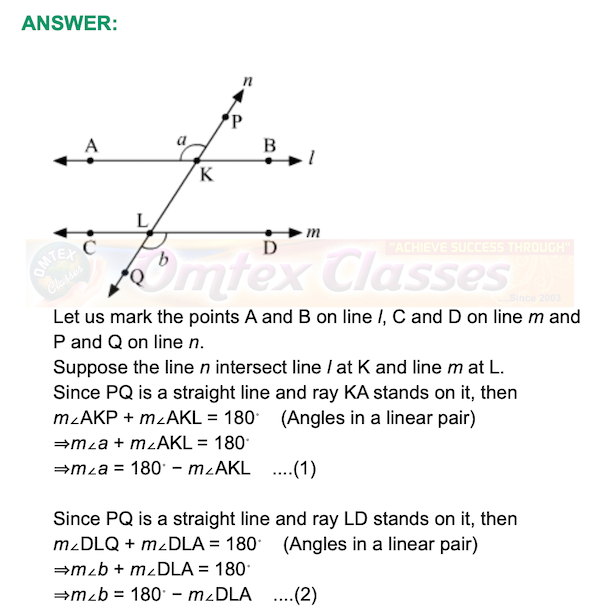 Practice Set 2.2,  Chapter 2 - Parallel Lines Mathematics Part II Solutions for Class 9 Math