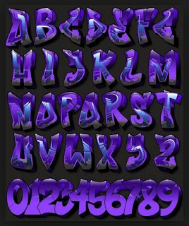 25 Graffiti fonts a - z colour galleries