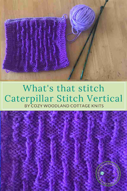 Picture knitted caterpilar stitch vertical