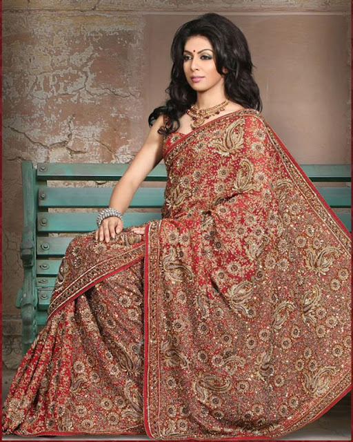 Bridal Saree Design 2012