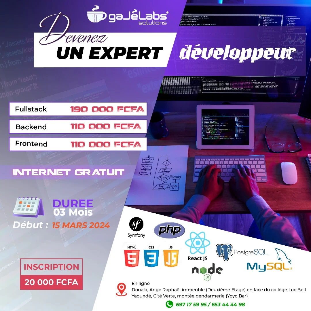 Devenez un expert développeur backend/frontend et fullstack