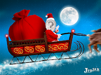 santa riding sleigh wallpaper
