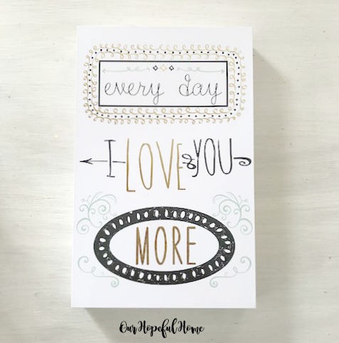 I love you more every day box wall art Dollar Tree