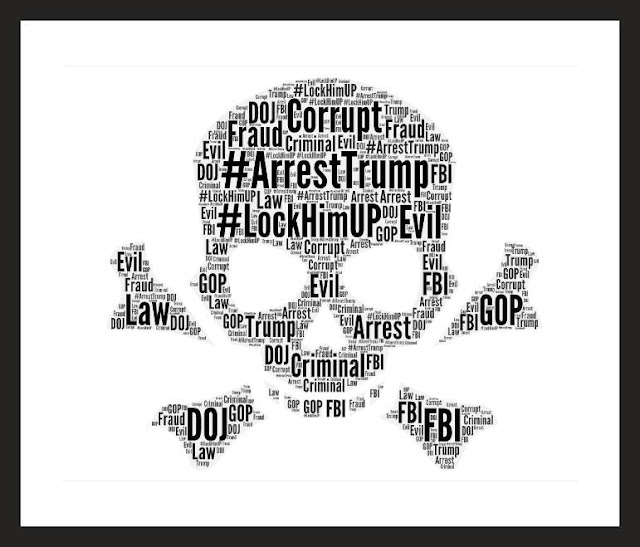 #ArrestTrump meme - Skull and Crossbones Word Art