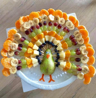 Turkey made of fruit