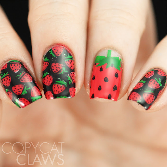Strawberry Nail Stamping