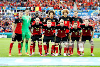 SELECCIÓN DE BÉLGICA - Temporada 2015-16 - Alderweireld, Courtois, Lukaku, Witsel, Fellaini y Vertonghen; Ciman, De Bruyne, Nainggolan, Hazard y Vermaelen - ITALIA 2 (Giaccherini, Pellé) BÉLGICA 0 - 13/06/2016 - Eurocopa de Francia 2016, Grupo E - Lyon, Francia, Parc Olympique Lyonnais