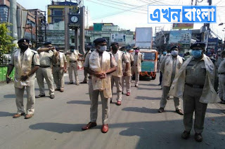 করোনা এড়াতে মালদহে হলুদ-মিশ্রিত দুধ পান পুলিশকর্মীদের