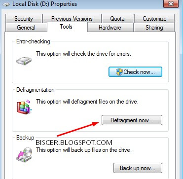 Disk Defragmenter Secara Berkala