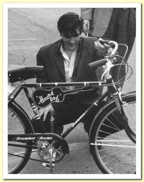 "Elvis y su bicicleta Hound Dog" por Alfredo Ayul