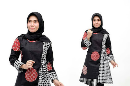 25+ Trend Terbaru Tunik Batik Kombinasi Polos Couple