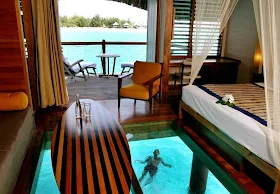 The Over Water Bungalow at Le Meridien in Bora Bora
