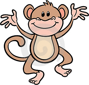 Funny Cute Baby Pictures on Cute Monkey Cartoons Cute Monkey Vector Illustration
