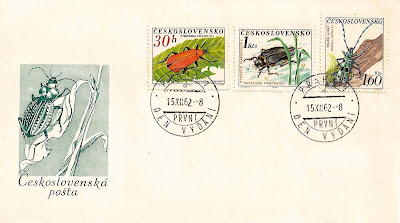 FDC "Les insectes" - Tchécoslovaquie 1962