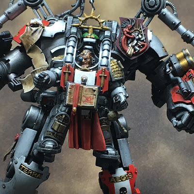 Grey Knights Grand Master in Nemesis Dreadknight Armor Closeup