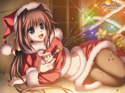 Chicas Anime Feliz Navidad y Feliz Año Nuevo