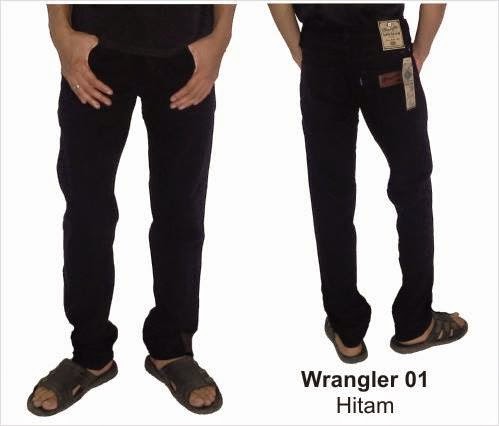  Celana  Jeans  Wrangler  Pria Hitam Pekat WR Hitpek