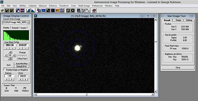 Ok, lets check the polar alignment and motion using Polaris (Source: Palmia Observatory)