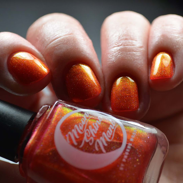 orange jelly shimmer nail polish