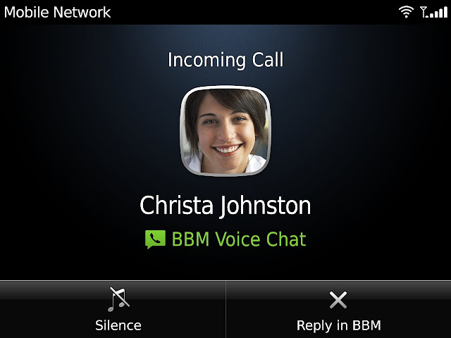 BBM Voice Incoming Call