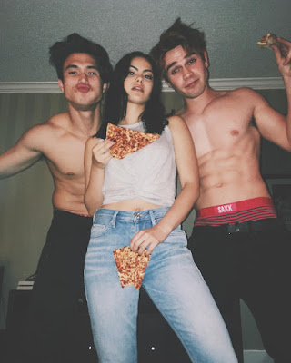 Kj Apa with Camila Mendes and Charles Melton