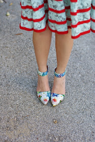 jeffrey campbell soltair floral pumps, ankle strap pumps, Fashion and Cookies, fashion blogger