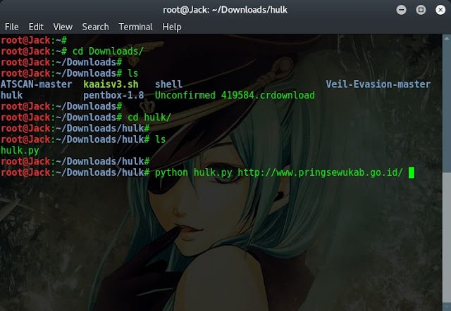 Cara DDoS dengan Hulk Script di Kali Linux