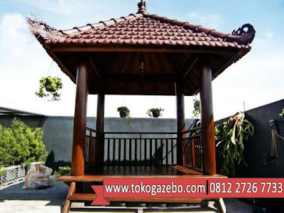 Gazebo Glugu Minimalis Atap Genteng