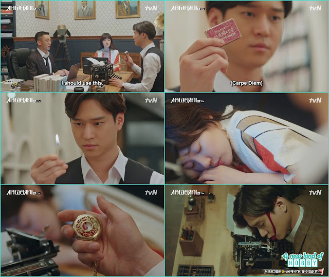 jin o sent jeon seol and se joo in 1930 by burning up carpe diem matchstick - Chicago Typewriter: Episode 12 korean drama