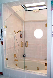 DOUBLE CURVE TOP  BATH TUBE SCREEN