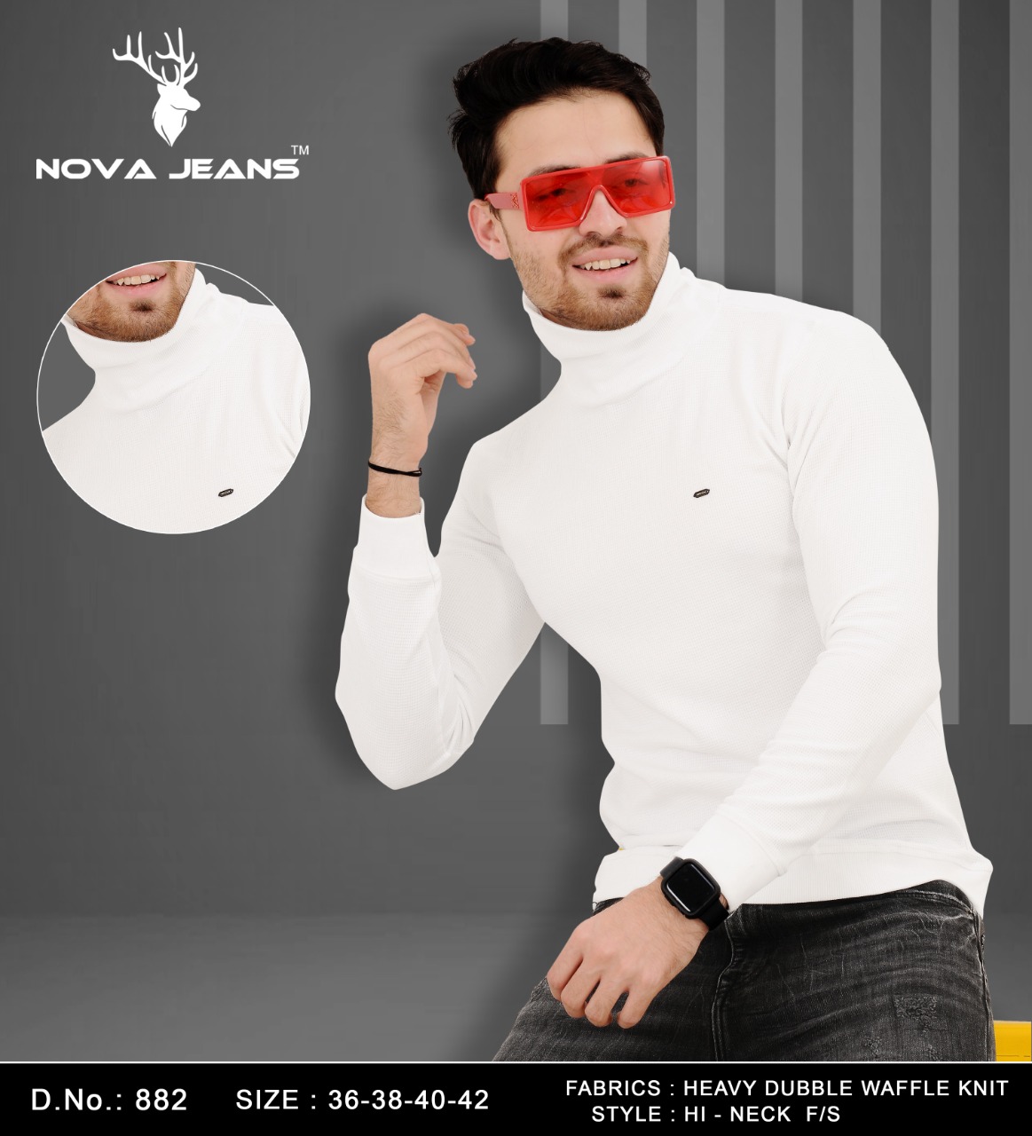 Nova Jeans Vol 882 Full Sleeves Latest Mens Tshirts Catalog Lowest Price