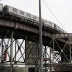 Arriving Train - N/Q Train rounding into Queensboro Plaza, at Northern Blvd.