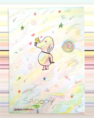 snoopy art - disegnare e colorare senza copiare