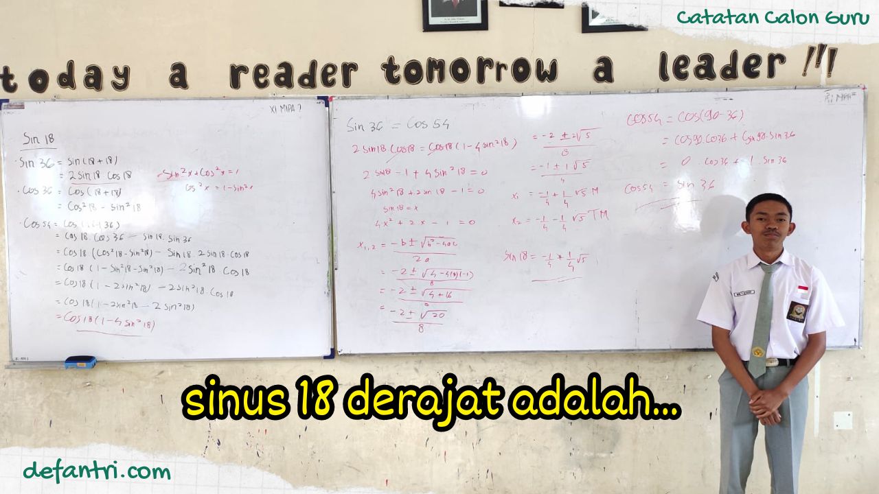 Nilai Sin 18 Derajat adalah